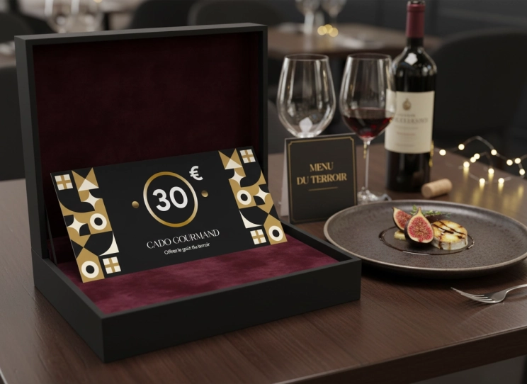Le chèque Cado Gourmand 30 € est un excellent compromis pour offrir un véritable moment gourmand