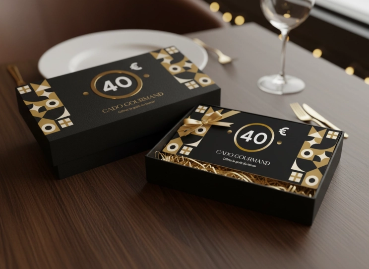 Le chèque Cado Gourmand 40 € est le format parfait pour offrir un moment gourmand à deux